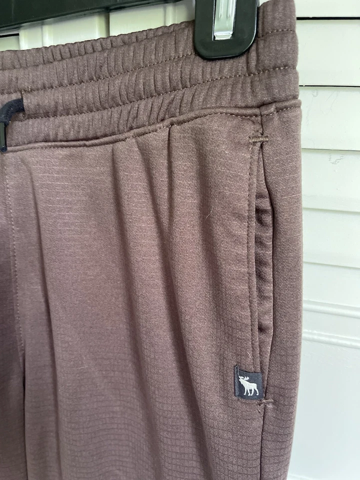 Брюки для бега Abercrombie Kids карго коричневые размер 13/14 для мальчиков с флисовой подкладкой - Изображение 2 из 4