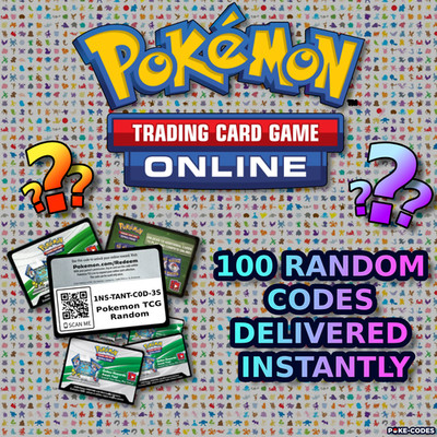 Pokemon - 100 Random Codes TCG Code Cards - INSTANT DELIVERY