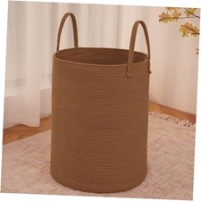 Large Woven Laundry Basket Hamper,Cotton Rope Storage Bin for 60L Golden Jute