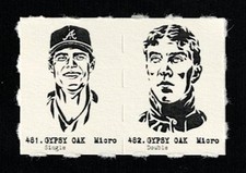 DALE MURPHY - ADDIE JOSS Uncut 2-Card Panels RARE MICRO Cards