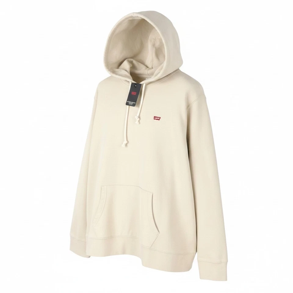 LEVI'S Hoodie Homme Standard Fit XL Beige Cangurutasche Pull On - Photo 1/4