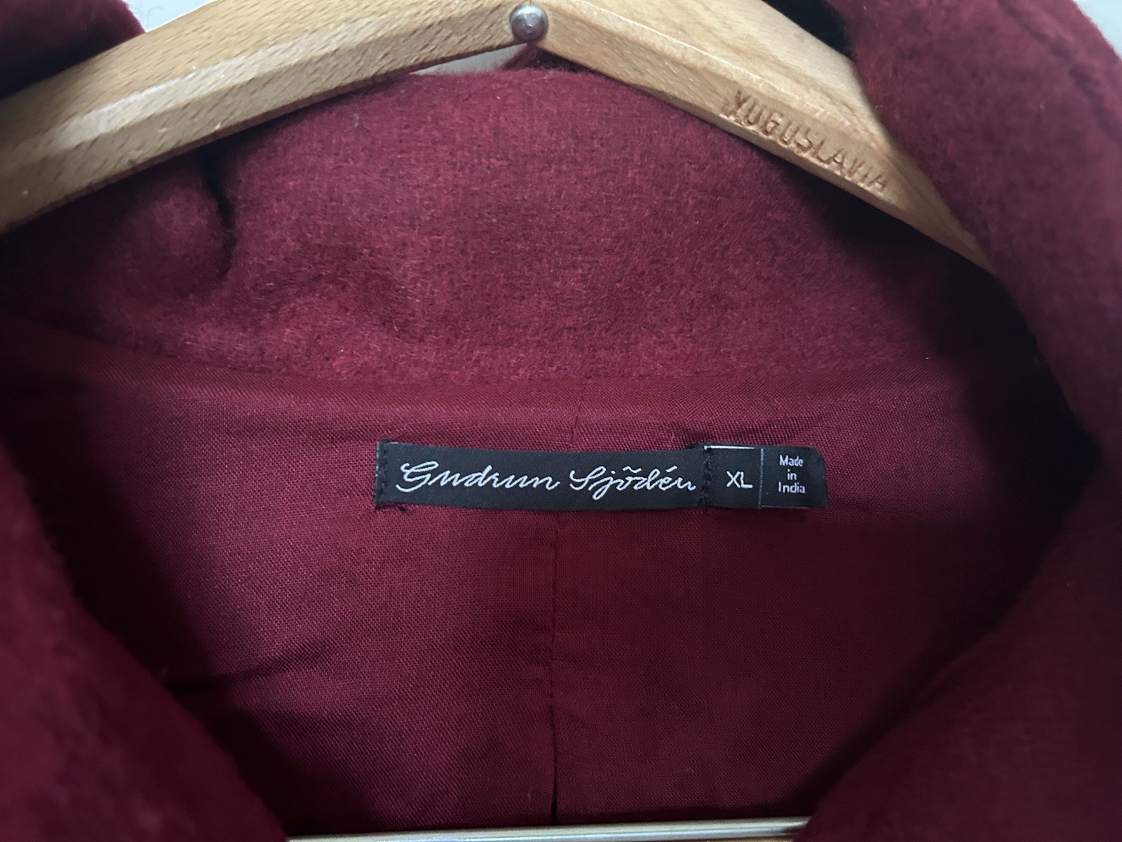 Gudrun Sjoden Wool Blend Embroidered Coat XL - image 6