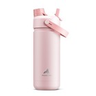 18 oz Insulated Water Bottle with 2-in-1 Straw and Spout Lid Keep Cold 24H Le