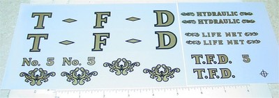 Tonka 1956 TFD Fire Ladder Truck Sticker Set TK-098