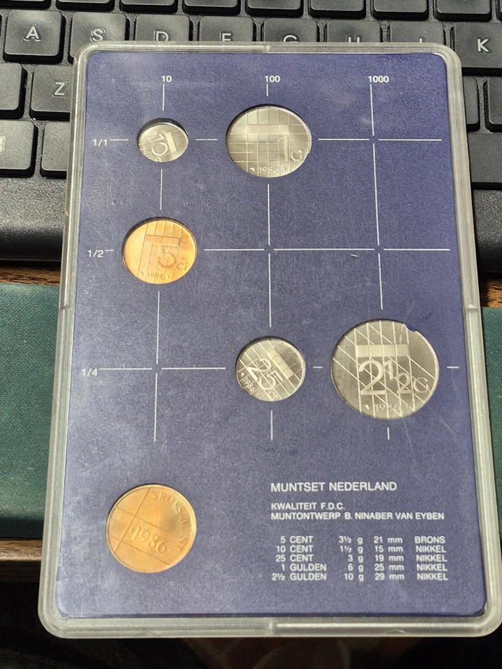 VINTAGE 1985 & 1986 NETHERLANDS 6 COIN MINT SET IN CASE LOT (2) - Image 3 of 4