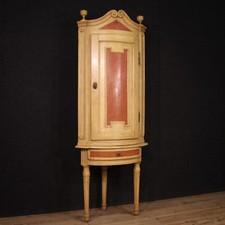 Antique Italian corner cabinet lacquered furn...