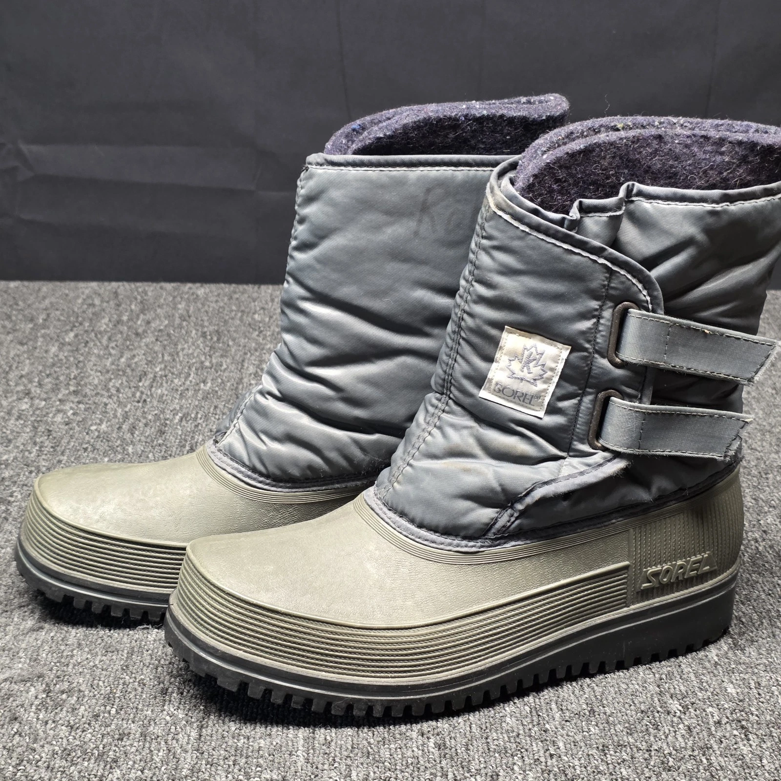 Vintage Sorel Winter Snow Boots Men’s 10 Made in Canada Wool Lined 1970s Rare