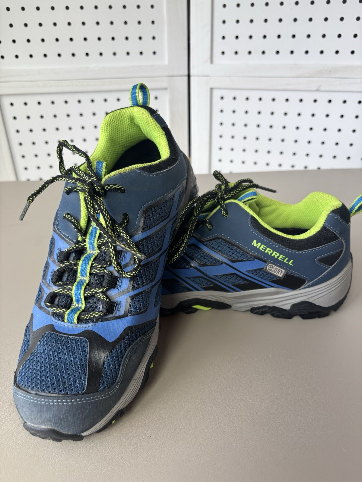 Merrell Moab Sneakers Basse Scarpe da Escursionismo Blu Verde 6 5M Uomo Impermeabili