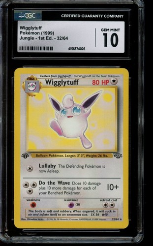 Wigglytuff (1st Edition) graded CGC 10 for sale on eBay