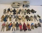 Vintage Lot of 35 Star Wars Action Figures & Weapons 1980s Luke Yoda Hans Solo