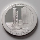 1997 American Mint Conquest of Space Saturn V Rocket .999 Silver 20g Proof Coin