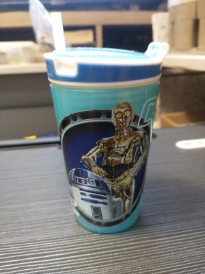 Zac designs Star Wars R2-D2 C-3PO drink cup w/ straw and snack compartment too