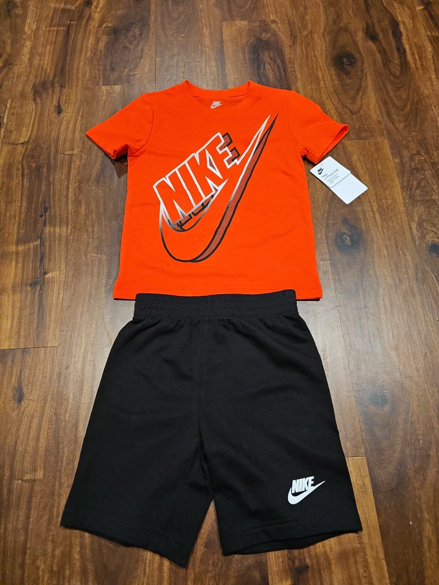 NWT Nike 2 Piece Boy Red T Shirt Shorts Set Size 6 eBay