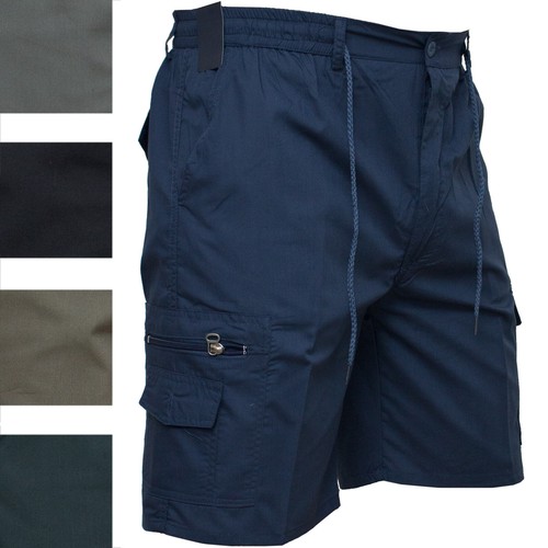 Bermuda Uomo Con Tasconi Pantaloncino Cargo Con Elastico in Vita Pantalone  Corto | eBay