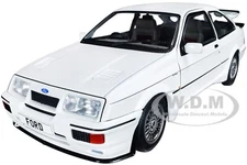 1987 FORD SIERRA RS500 WHITE W/ STRIPES 1/18 DIECAST MODEL CAR SOLIDO S1806104