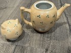 Vintage Teapot Yellow Lusterware Owl Glazed Porcelain Buff Owl China Bird Tea — photo 4