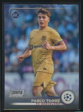 2022-23 Topps Stadium Club Chrome UEFA #32 Pablo Torre RC Refractor Rookie Card. rookie card picture