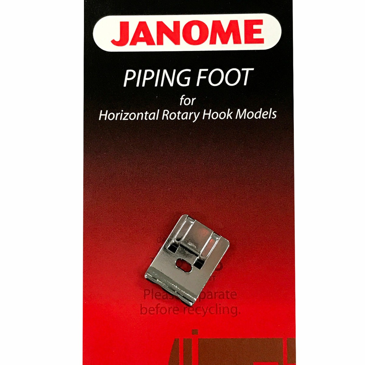 Genuine Janome Piping Foot for Horizontal Rotary Hook Models Part