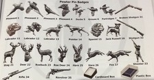 Bisley Pewter Lapel Pin Badge Pheasant Grouse Stag Dogs badges