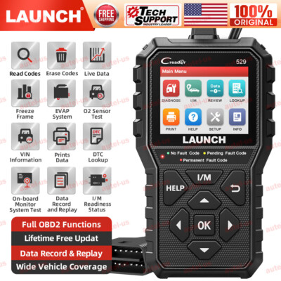 LAUNCH CR529 OBD2 OBD Scanner Code Reader Check Engine Fault Car