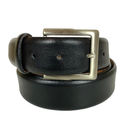 TRAFALGAR Mens 36 Cortina LEATHER BELT - Black - Made In USA Gold Tone Buckle TRAFALGAR Mens 36 Cortina LEATHER BELT - Black - Made In USA  main image 3