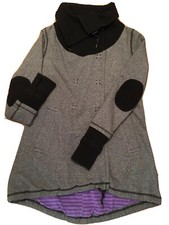 LULULEMON Jacket Sweatshirt Fleece Size 4 Black Gray Womens