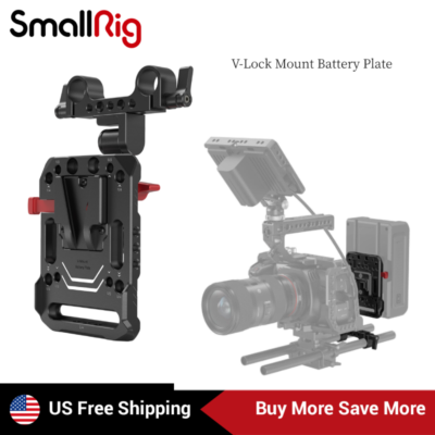SmallRig V Mount Battery Plate with 15mm Rod Clamp+Adjustable Arm
