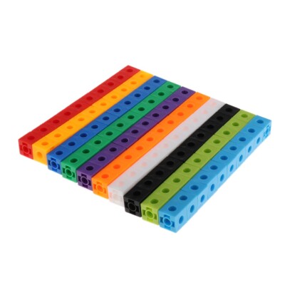 Linking Cubes Blocks 100 x  2cm Pieces Maths Teacher Resource 10 Colours