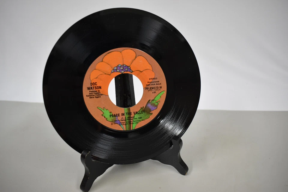 DOC WATSON NEW BORN KING / PEACE IN THE VALLEY POPPY XW370 PROMO NM - Image 2 of 4