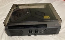 TANLANIN -Vintage 3-Speed Portable Turntable Record Player w/ Classic Style Case