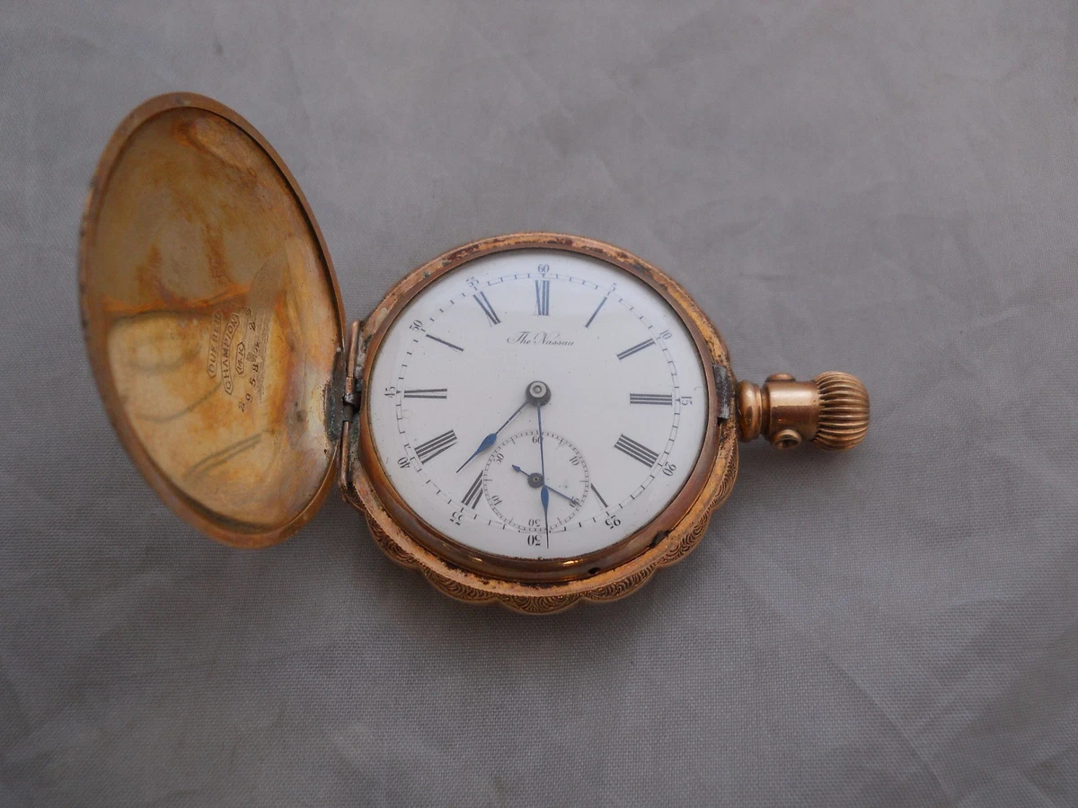 Gold pocket watch clearance ebay