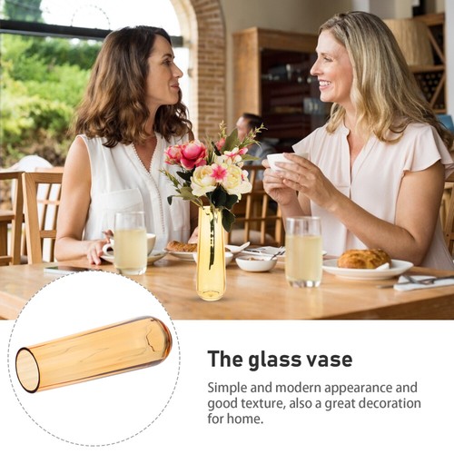 Glas Bouquet Vasen Klar Runde Vase Glas Zylinder Vasen Klar Boden Vase - Bild 3 von 12