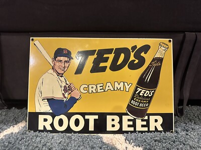 Vintage Ted's 'Williams' Creamy Root Beer Metal Sign | eBay