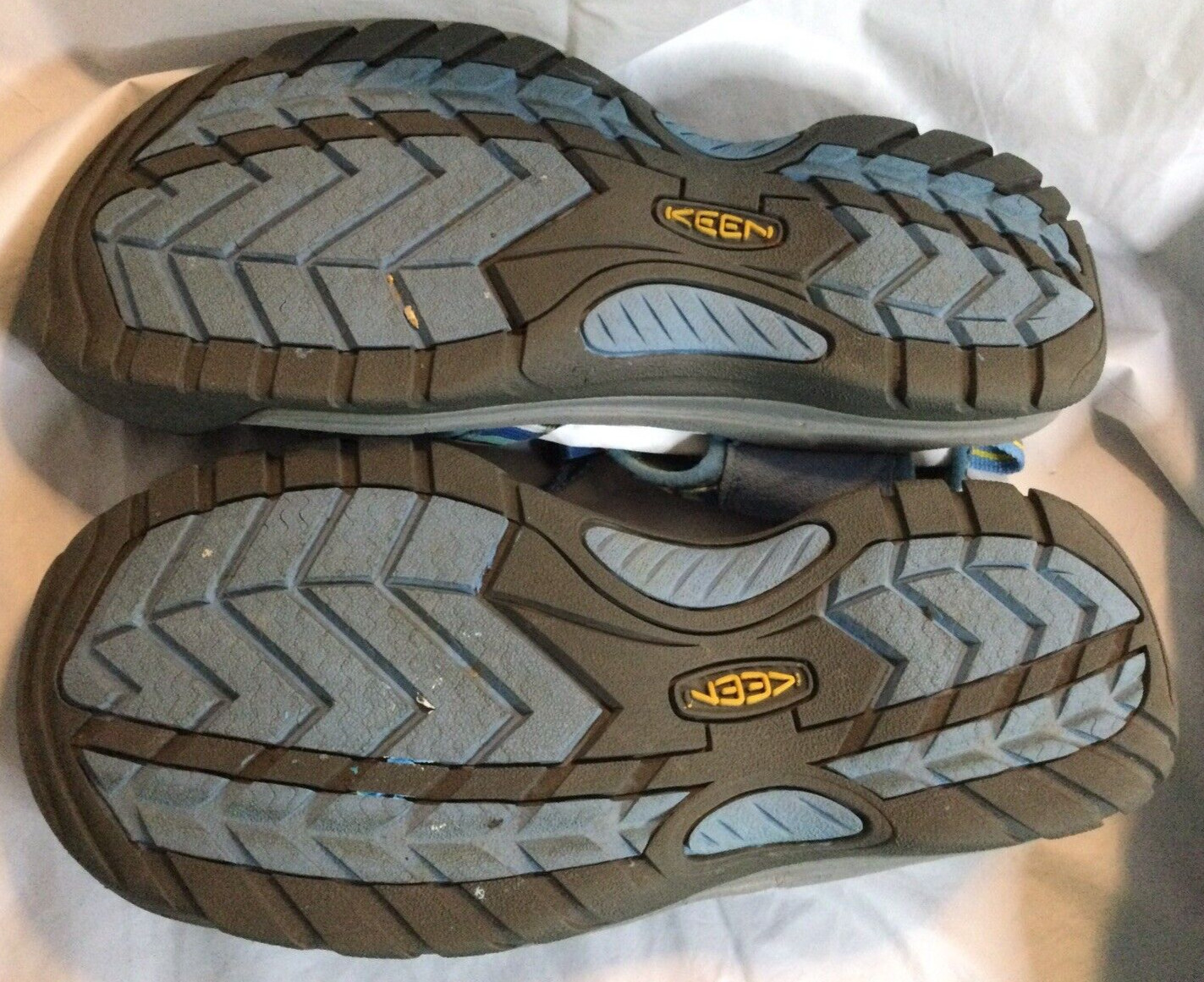 KEEN Women's 10 M Striped Blue Strappy Waterproof Hiking Water Kayaking Sandals