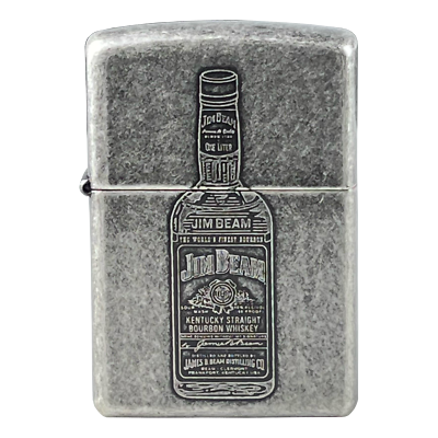 Zippo 121FBJB 309 Antique Silver Plate Jim Beam Bottle | eBay
