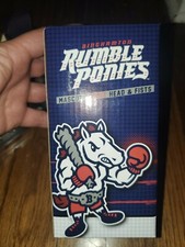 NEW YORK METS Binghamton Rumble Ponies MASCOT Rowdy Bobblehead + FISTS SGA RARE