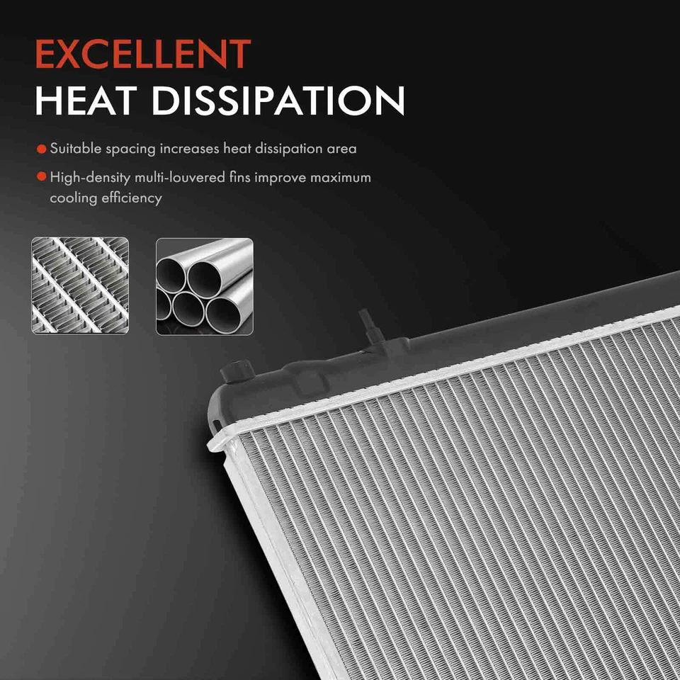 Radiador con enfriador de aceite de transmisión para Nissan 240SX 1995 1996 1997 1998 2,4 L Foto 4 de 4