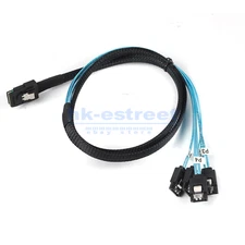  Mini SAS SFF-8087 to 4 SATA 7Pin Multi-Lane Forward Breakout Splitter Cable 1M