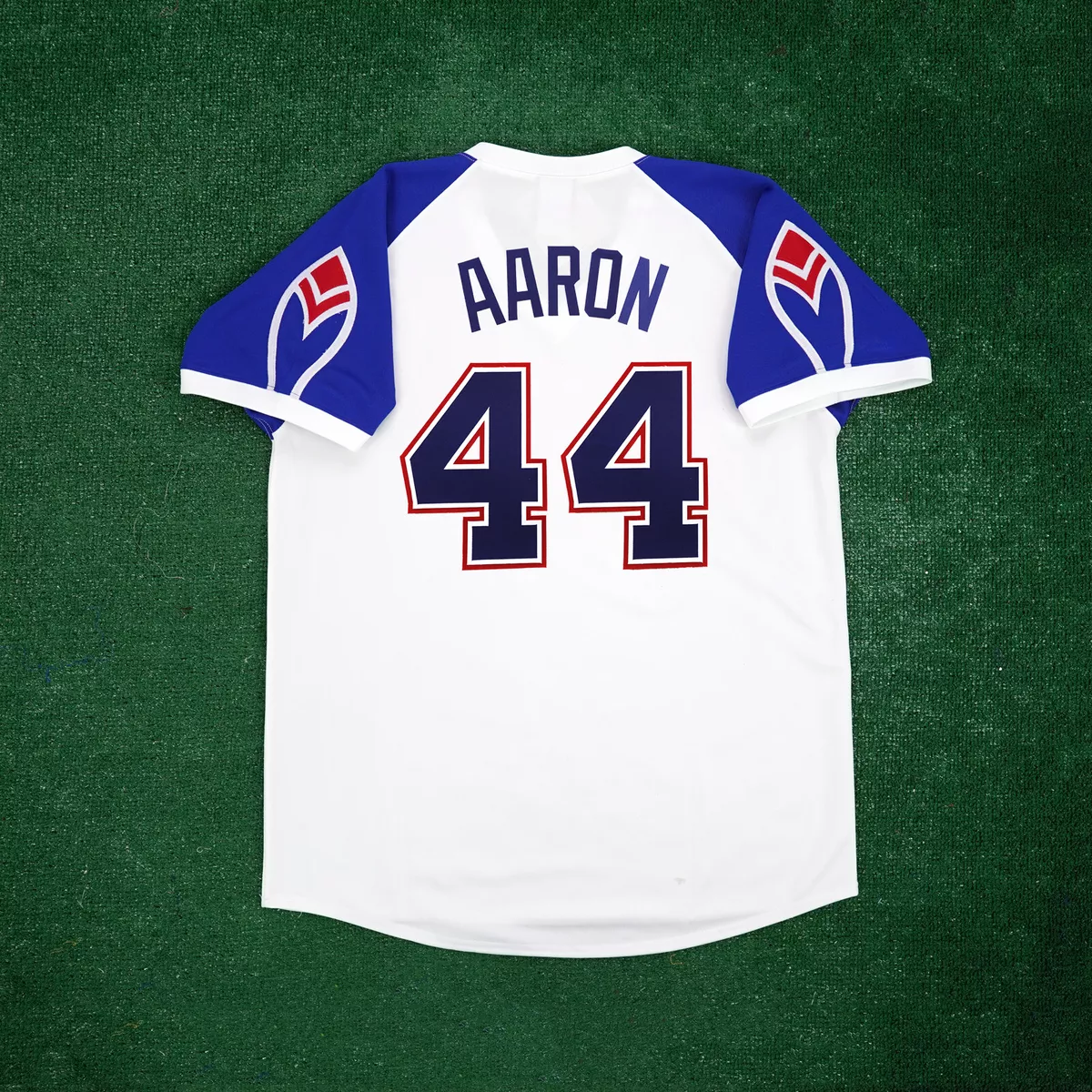 Hank Aaron 1970's Atlanta Braves Cooperstown Home White