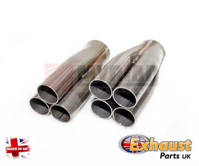 EXHAUST PARTS UK 35mm Performance S/S Custom 4 into 1 Exhaust Manifold Collector Hot Rods Bikes