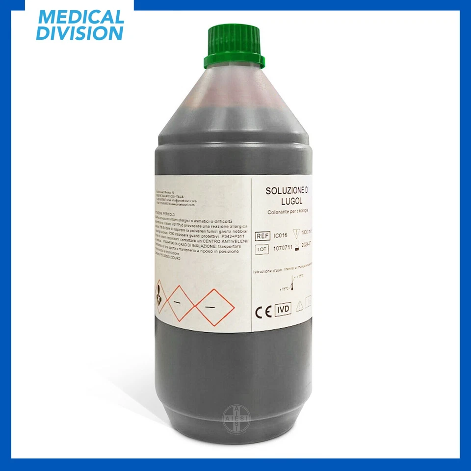 Liquido di Lugol Forte soluzione per colposcopia al 5% flacone 1 litro