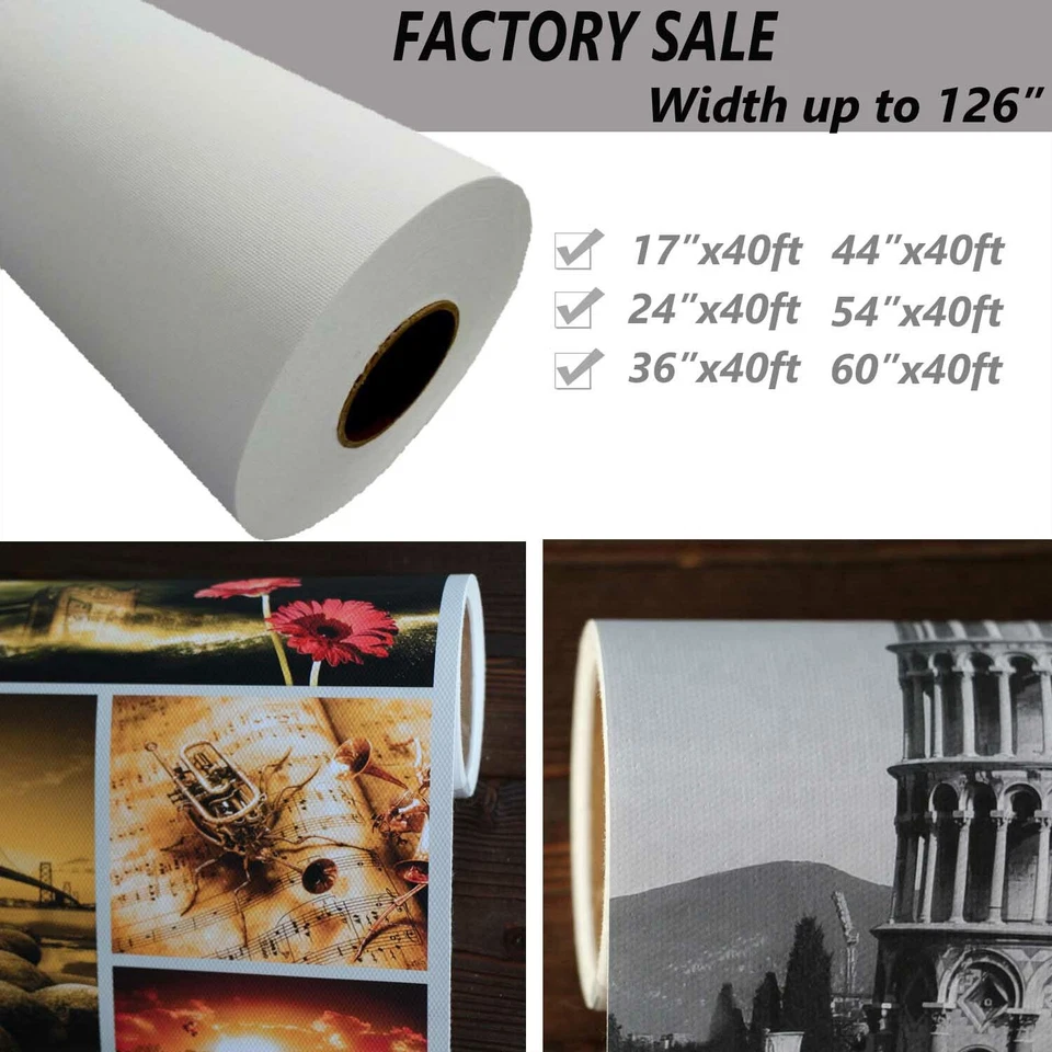 Polyester Inkjet Printing Canvas Wide Format Water-based Printer44"x40ft - Image 4 of 4