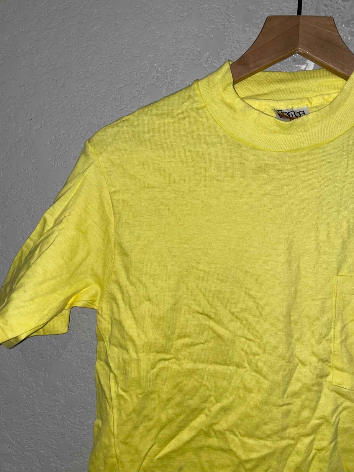 Vintage 80'S Hanes BEEFY-T Blue Tag Printed T-Shirt Made in USA Men's XL cotton white type Vintage Second Hand