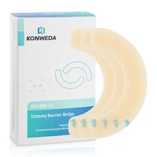	KONWEDA Ostomy Barrier Strips Elastic Barrier For Colostomy Bags Pack Of 10 ...