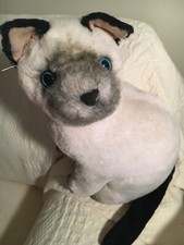Vintage Russ Berrie, 1990s Yomiko Classics, Plush Siamese Kitten