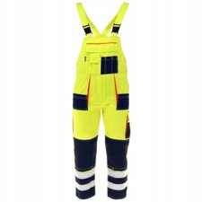 TROUSERS KAJMAN HV Y LS DUNGAREES, warning, pockets, Hi-Vis