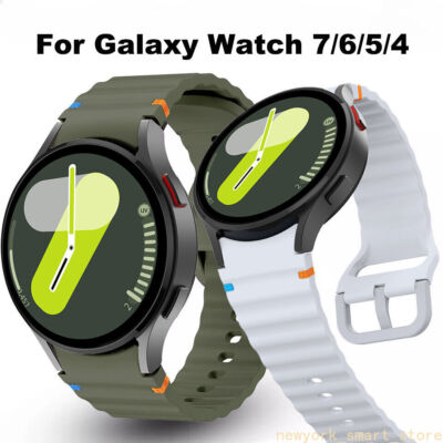 Fr Samsung Galaxy Watch 4/5/6/7 40 44 Classic 42 46 47 Silicone Sport Band Strap