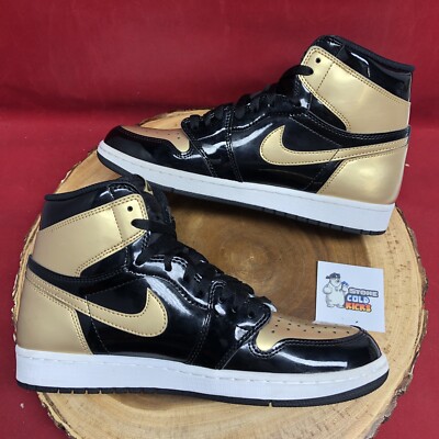 Nike Air Jordan 1 Retro High OG NRG Gold Toe 861428 007 Size 13