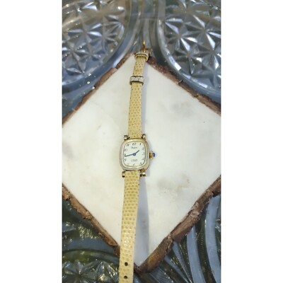 Pedre Wristwatch Leather Strap Gold-Tone Details Manual Wind 