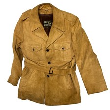 VINTAGE The Leather Shop Sears Suede Jacket w/ belt Men 42 Reg See Description